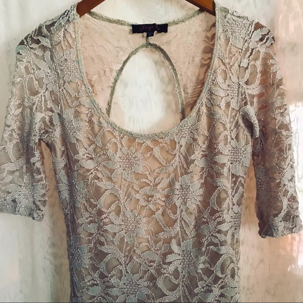 Cream evening  dress, size medium